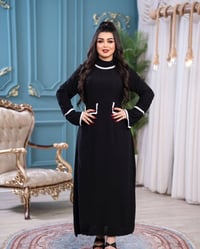 فستان • سواد فاحم • فري سايز ١١٠ كيلو