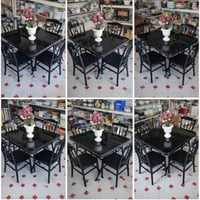 ميز 80سم • زجاج مضلل • 4 كراسي ملكي