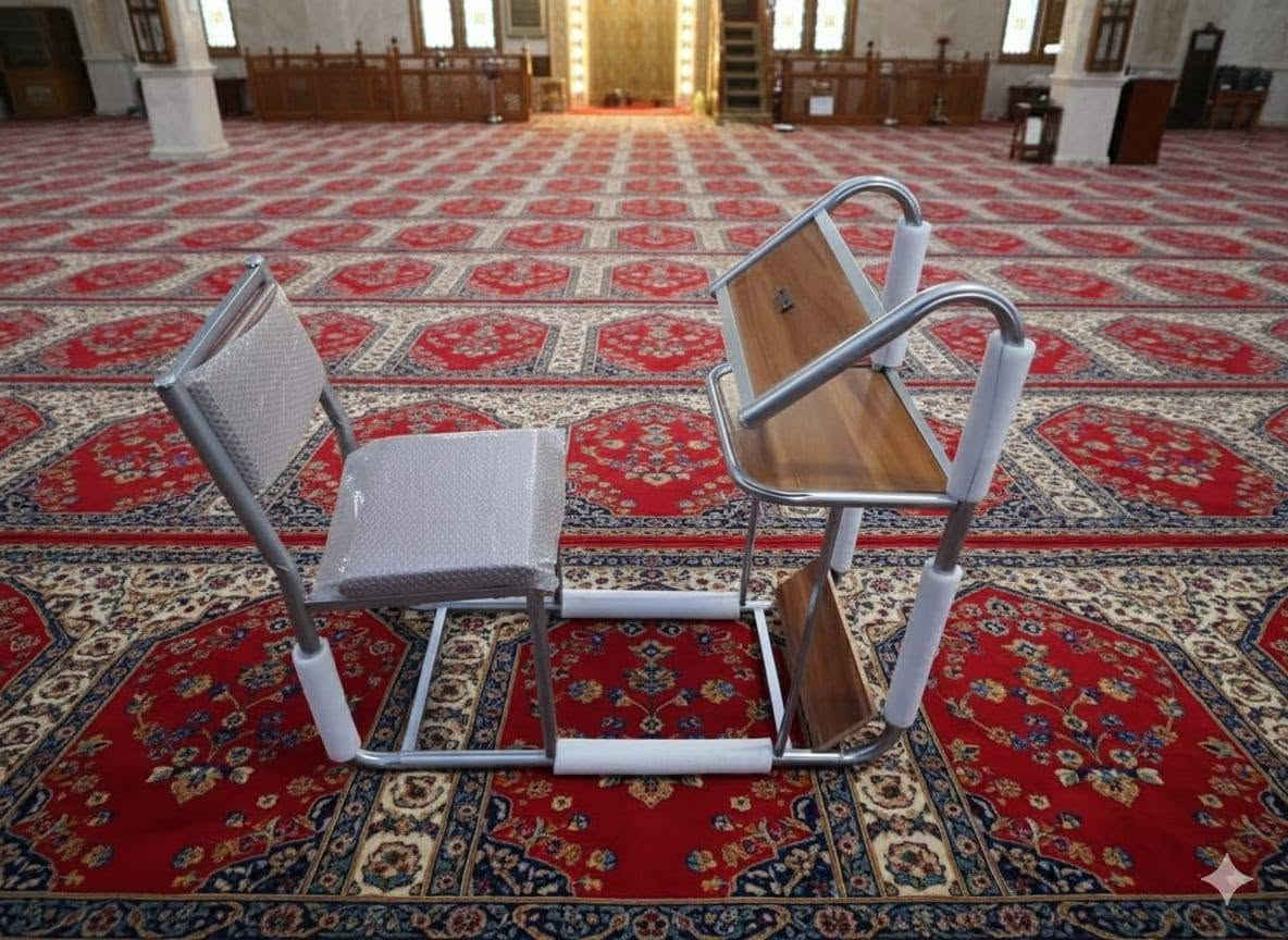 كرسي صلاه درجه اولى
يتحمل اوزان ثقيله
مسند للقران 
مناسب لكبار السن (  عرض خاص عرض خاص)
سعر كرسي الثابت 60 ألف توصيل مجاني لجميع المحافظات
سعر كرسي المنفصل 37 ألف توصيل مجاني لجميع محافظات 
للحجز والاستفسار مراسلتنا على الخاص او الوات ساب
***********
