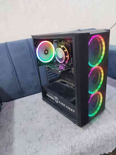 كيس فقط للبيع معوزلة كارت شاشة خطية
المعالج i5:10400

ماذر بورد h510m. Pro

كارت شاشة rx550

رامات 16 ddr4 2666

هارد 128 وندوز اصلي

مبرد معالج rgb

بور سبلاي 650

كيس king fight 3 fan
السعر 425 بغداد
***********
