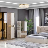 غرفة نوم • غرفة نوم 5 ابواب • سرير مع انارة • كنتور 220 سم • ميز توالي...