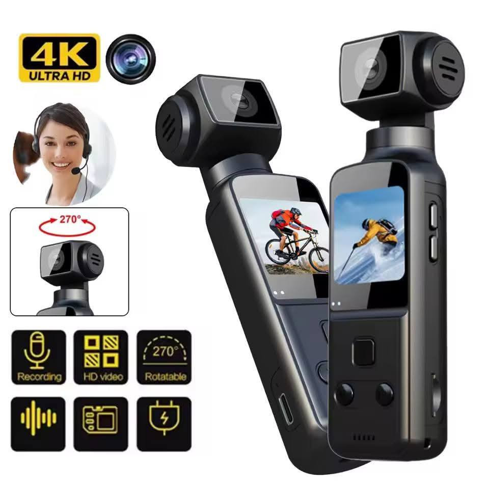 كاميرا جسم رياضية 4K مع ميكروفون خارجي، كاميرا جيب صغيرة Wifi للفيديو والصوت قابلة للدوران ومضادة للاهتزاز مع منفذ رام ومسجل لسائق الدراجة أثناء السفر للرياضة الخارجية والدراجة والسفر موضحة بالصور السعر50 الف للطلب او الاستفسار *********** متوفر توصيل بغداد ومحافظات تابع الصفحة يوصلك كلشي جديد
