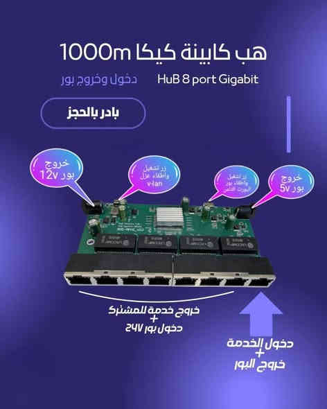 كابينات الضوئي الكوالتي العالي يم سكاي لنك وبس 
ب 3  موديلات فقط 
8 poe عادي 10\100
السعر 12.000
8poe كيكا 10/100/1000m
16.000
8 poe كيكا و2  منافذ A+B
19.000
الكمية محدودة الحجز واتساب
***********
بغداد -شارع الصناعه-مدخل صاج الريف
توجد خدمة توصيل لكافة المحافظات
