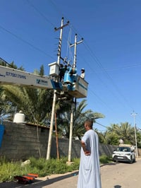 قرية المؤمن • نصب محولات • تأهيل الشكبه
