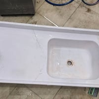 سرير ١٢٠ • سنك ١٢٠ مرمر • كاونتر المنيوم