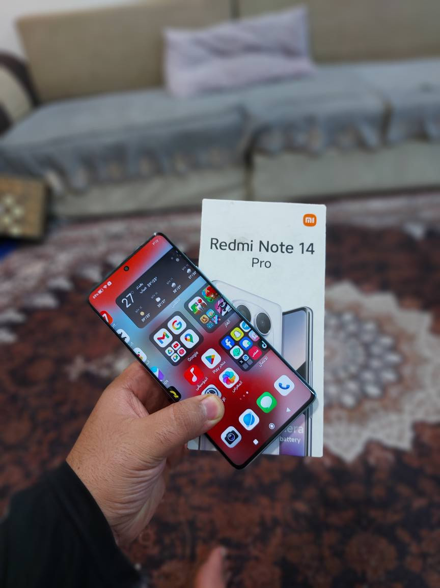 شاومي نوت 14 برو 
ذاكره 256 
عشوائيه 16 
دبل شريحه 
كامره 200 بكسل مدعومه بالذكاء الاصطناعي 
كامل ملحقاته 
كفاله الجهاز من اي خلل 
*********** البصرة, العراق

