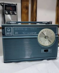 راديو جنرال الكتريك الصناعة امريكي 1963 موجتين fm am سحب ممتاز على الم...