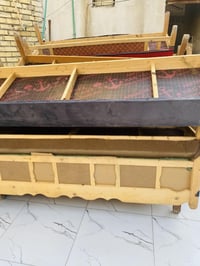 قنفات خشب للبيع مدوشمات دوشمه اصليه من إسفنج وقماش باقي التفاصيل الاتص...