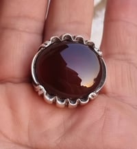 عقيق يماني كرز الكرز خامه درجه اولى حر غير معالج طبيعي  بصياغه يدويه ث...