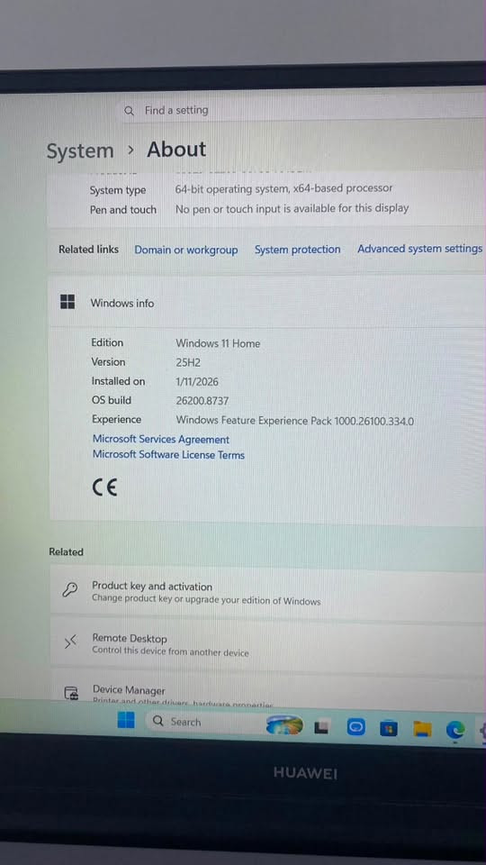 لابتوب هواوي للبيع
Huawei MateBook D15
 المعالج: Intel Core i3-10110U (الجيل العاشر)
 الرام: 8 GB RAM
 الهارد: 256 GB SSD
 كارت الشاشة: Intel UHD Graphics
 النظام: Windows 11

السعر: 200$

⚠️ ملاحظة: اللابتوب مستعمل للدراسة فقط ونظيف جداً، ومناسب كلش لطلاب الجامعات والمعاهد. يجي وياه شاحنه الأصلي (120W).

للمزيد من المعلومات: تواصلوا وياية على هذا رقم الواتساب
***********
