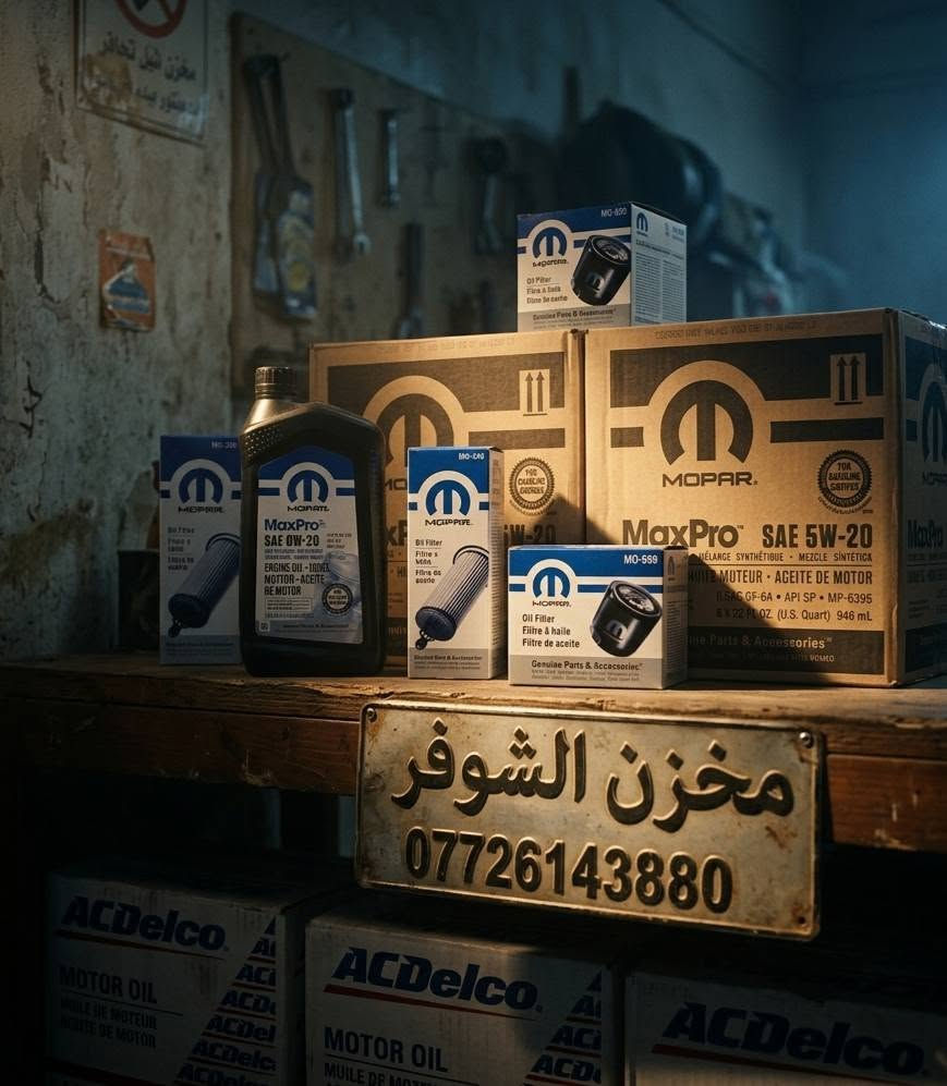 السلام عليكم شباب
من رخصة الادمن المحترم
يوفر زيوت وفلاتر موبار الاصلي
حسب توصيات الشركة
 خدمة توصيل لجميع
 مناطق العراق ***********
