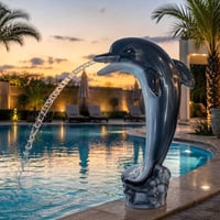 ✨ نافورة دولفين فاخرة للمسابح والحدائق ✨🐬 أضف لمسة من الفخامة والجمال ...