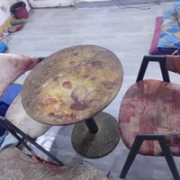 ميز طعام • كراسي اثنين • يحتاج قماش