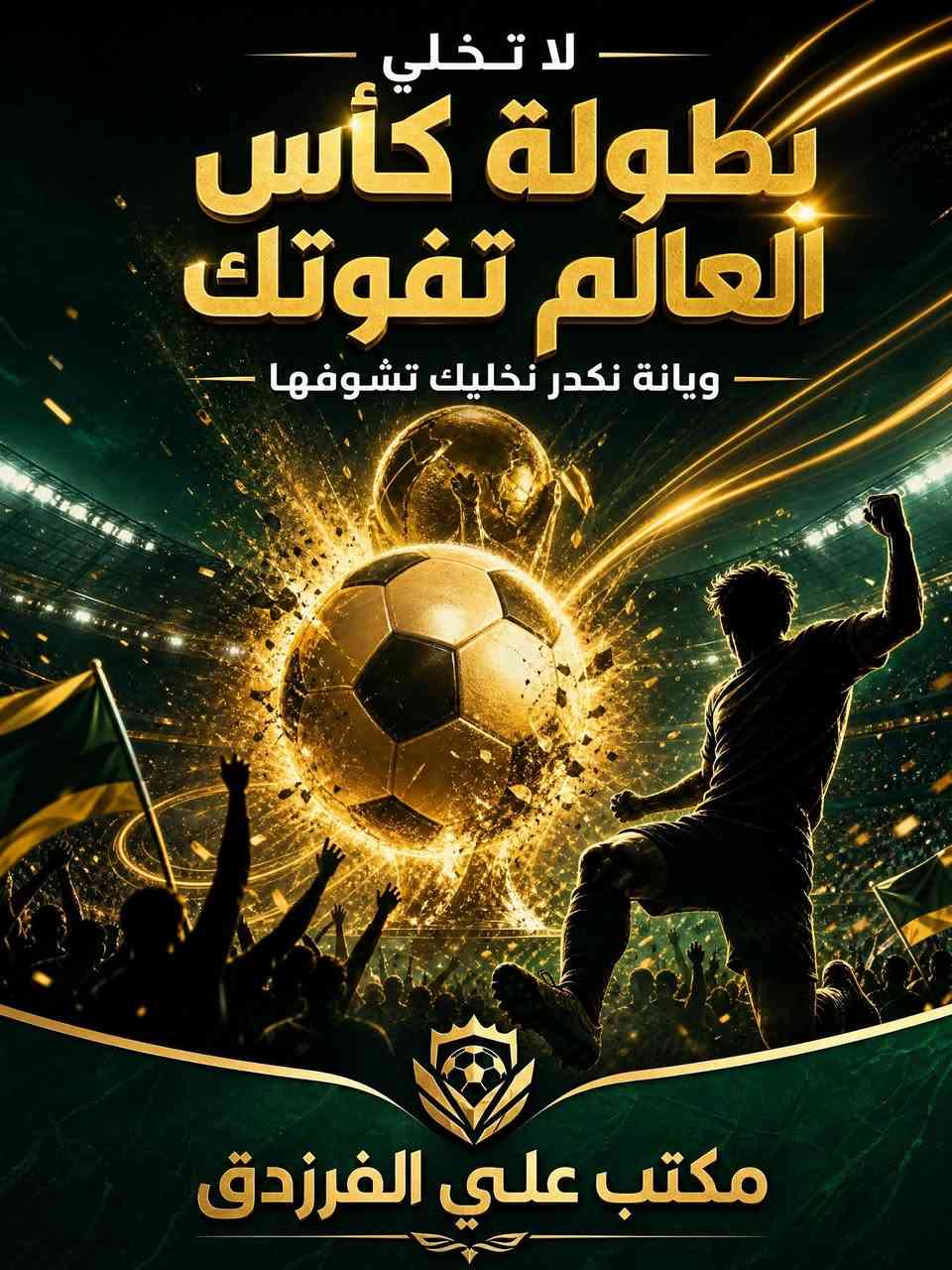 🏆⚽🔥 لا تخلي أجواء كأس العالم تفوتك! 🔥⚽🏆

ويانه راح تعيش الحماس مباراة بعد مباراة، وكأنك في قلب الحدث! 🎉

📣 شجّع منتخب العراق بكل فخر 🇮🇶 📣 ساند فريقك المفضل بكل حماس ⚽ 📣 وشاركنا توقعاتك... من تتوقع يرفع كأس العالم هذه المرة؟ 🏆

استمتع بمتابعة المباريات على: 📱 الموبايل 💻 اللابتوب 📺 الشاشات الذكية والتلفزيون

✨ صورة عالية الوضوح ✨ جودة مشاهدة ممتازة ✨ تفاصيل دقيقة لكل لقطة ✨ تجربة مشاهدة ممتعة لعشاق كرة القدم

🔥 هدف... 🔥 هجمة خطيرة... 🔥 لحظات لا تُنسى... كلها تنتظرك في أجواء كروية استثنائية!

🇮🇶 قلوبنا مع منتخبنا العراقي في جميع مشاركاته القادمة، ومع كل محب لكرة القدم يبحث عن المتعة والإثارة والتشويق.

⚽ اكتب بالتعليقات: من المنتخب الذي تشجعه؟ ومن تتوقع أن يكون بطل كأس العالم؟ 🏆

📩 راسلنا الآن لمعرفة التفاصيل.
على البيج او على الواتساب 
***********

📍 مكتب علي الفرزدق للموبايل والحاسبات

✅ جودة مميزة ✅ دعم ومتابعة ✅

