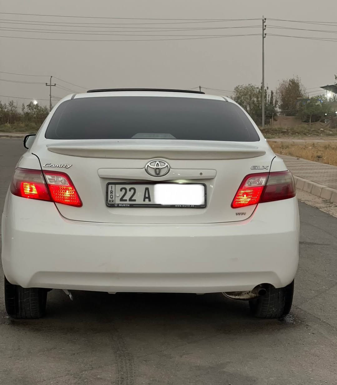 تويوتا كامري موديل٢٠٠٩ خةليجي  سپي بةفري  چالو شوختي نيه فول مواسةفات تةنها پةردة نيه
سةنةوي ٦ مانگةبةسةررچووة رةقةم باريك
تحويل  غرامة بةشةرت
دو پارچةي بوياغة  چةمةلةغاو بونيت لاي سةكن  شتيكي پيوةية سةرة دةبلي بةشرت
سلايت
كوشن كارةباي
ناو فورميكا 
ناو زةرد 
توندو تول بي مةسروف سعري ١١٢ و معامةلة
شوين سةنگةسةو
*********** بشدار, السليمانية
