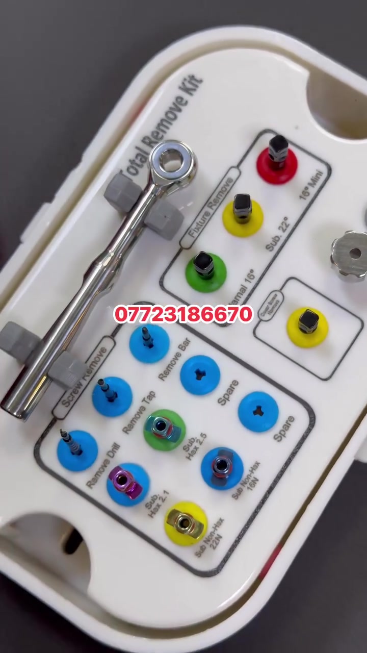 هالكت لازم يكون موجود بكل عيادة زراعة ✅

حيساعدك بهواية مشاكل
ازالة اي زرعة بيها مشكلة او متعرف مصدرها✅وتريد تعيدها

او مشكلة بالزرعة نفسها او مكسور سكرو بداخلها ✅

واكيد يونفرسل مع كل السستمات✅

متوفر وبسعر كلش حلو 💥💥💥

***********
