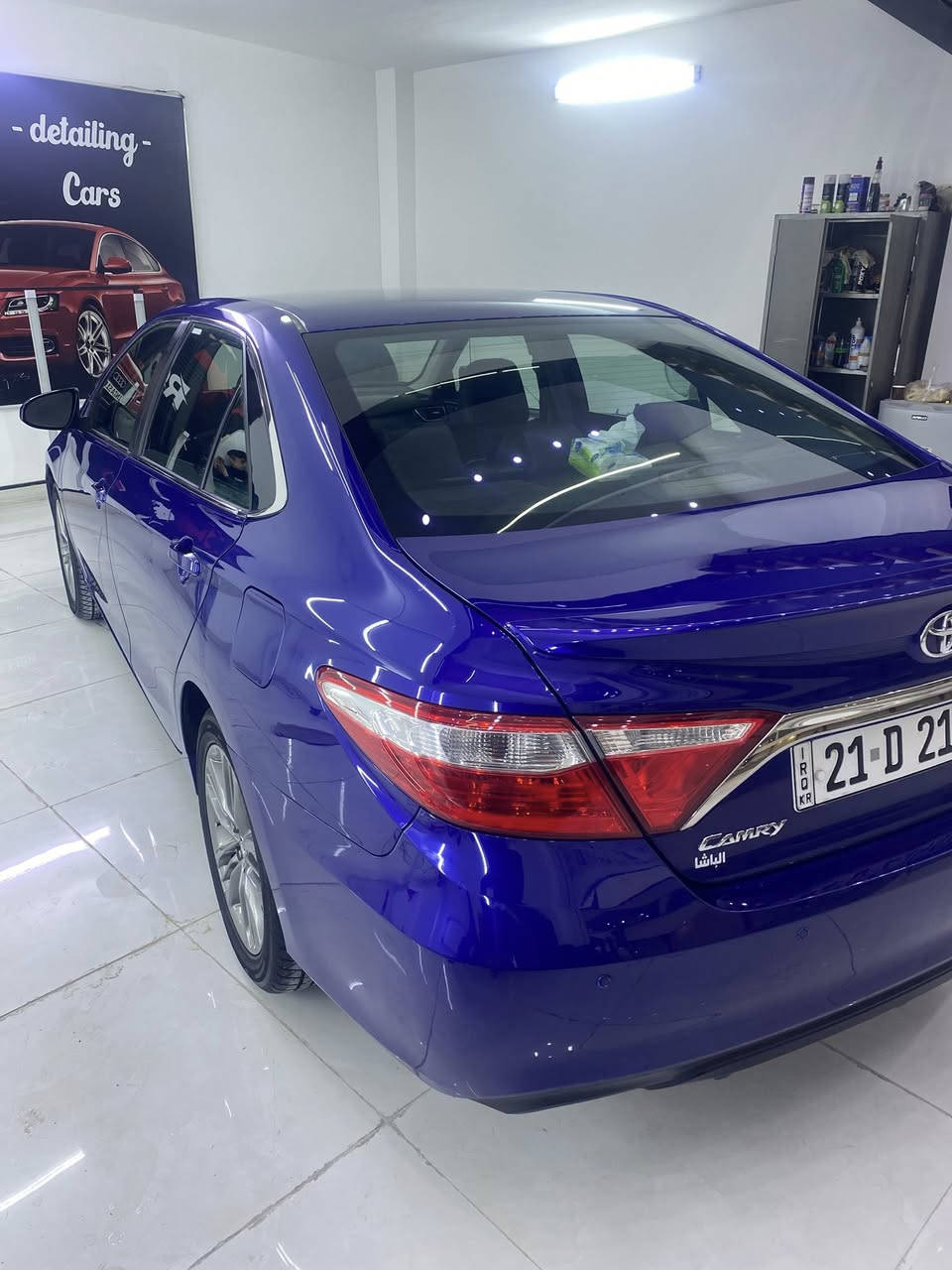 كامري موديل ١٦ للبيع مواصفات SE ماشي ١٠٦ مكان كركوك بي صبغ قطعتين  وكلير قطعتين امريكا بدون معجون السيارة باسمي ورقم جديد السعر ١٤٥ للاستفسار للاتصال بالرقم ***********
