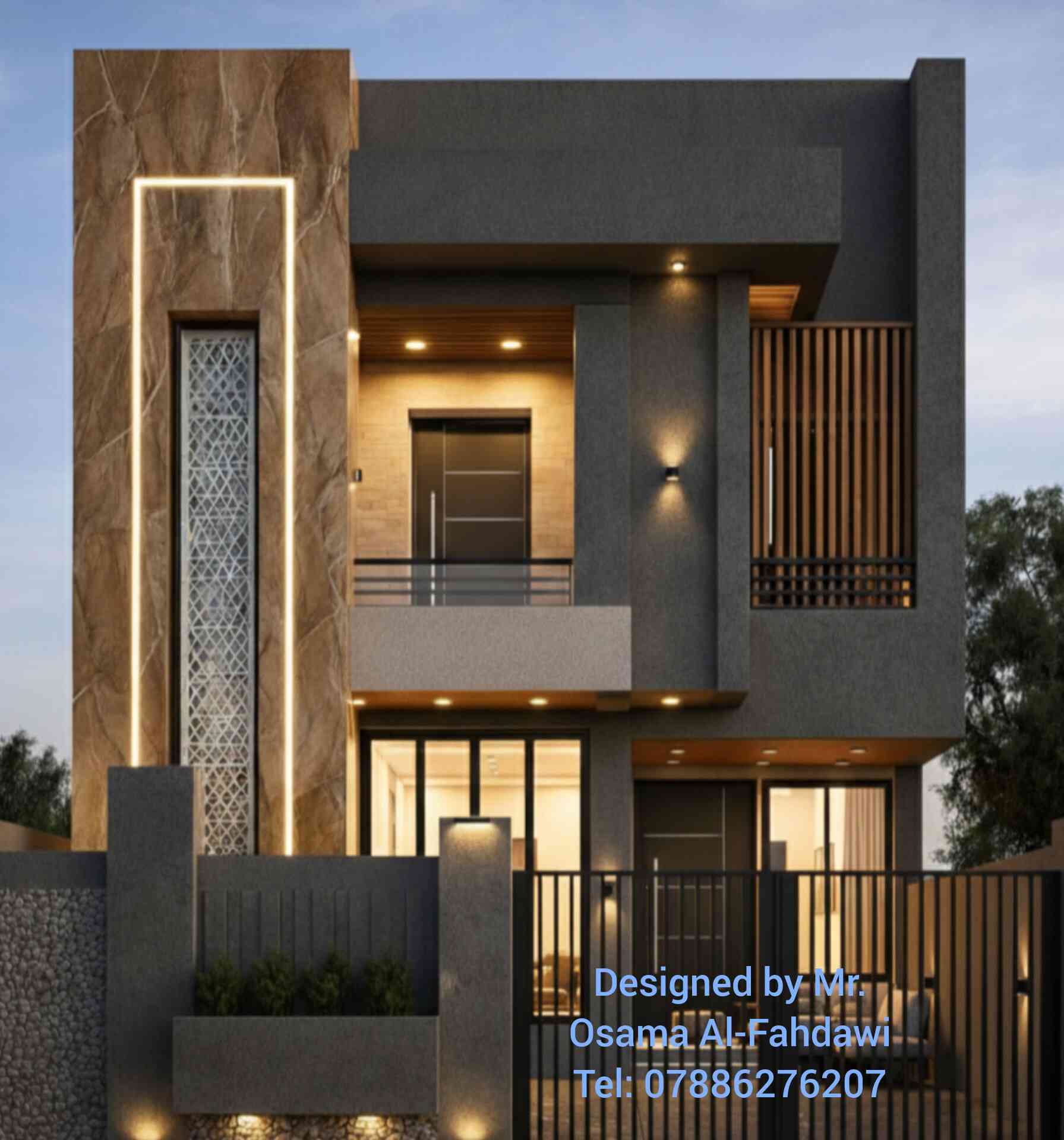 فخامة المودرن.. تصميم يجمع الأناقة بالاستغلال الأمثل
​منزل عصري يجمع بين واجهة هندسية فاخرة ومخطط داخلي ذكي بمساحه
172m
​📍 أبرز المميزات:
​واجهة مودرن: إنارة مخفية وتفاصيل رخامية راقية.
​توزيع ذكي: مجلس مستقل، صالة واسعة، ومطبخ (بارد/حار).
​خصوصية تامة: غرف نوم هادئة مع استغلال للمناور والحدائق.
​⚠️ تنبيه هام جداً بخصوص التنفيذ:
عزيزي المتابع، لضمان نجاح هذا التصميم على أرض الواقع، نود التأكيد على أن القياسات الدقيقة والنهائية محفوظة لدى المصمم

​إن أي محاولة للاجتهاد الشخصي بإضافة قياسات مجهولة أو تغيير الأبعاد قد تؤدي إلى أخطاء إنشائية ومعمارية فادحة (مثل ضيق الممرات، سوء التهوية، أو مشاكل في السلالم)، وهو ما وقع فيه الكثيرون للأسف. الالتزام بالمخطط الأصلي من المصمم هو ضمانك لبيت آمن وجميل.
​بأنامل المصمم: أسامة الفهداوي
📞 للاستفسار: ***********
​#عمارة #تصميم_مودرن #خرائط #واجهات
​#تصميم_معماري #واجهات_منازل #ديكور_خارجي #عقارات #تصميم_عراقي #بيت_العمر #هندسة #نيو_كلاسيك 
#fyp #foryoupage #viral #trending #tiktok #المتابعين
