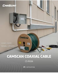 كيبل كوكسيل زيتوني • ٨MP ٢٥٠م • نحاس ١٠٠٪