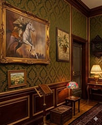 لوحات فكتورية • مصابيح فكتورية • صندوق خشب أنتيك