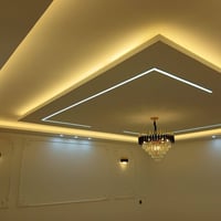 جميع الديكورات جبس بورد  مواد وعمل  تركيب وطلس وصبغ سعر المتر 16$  شغل...