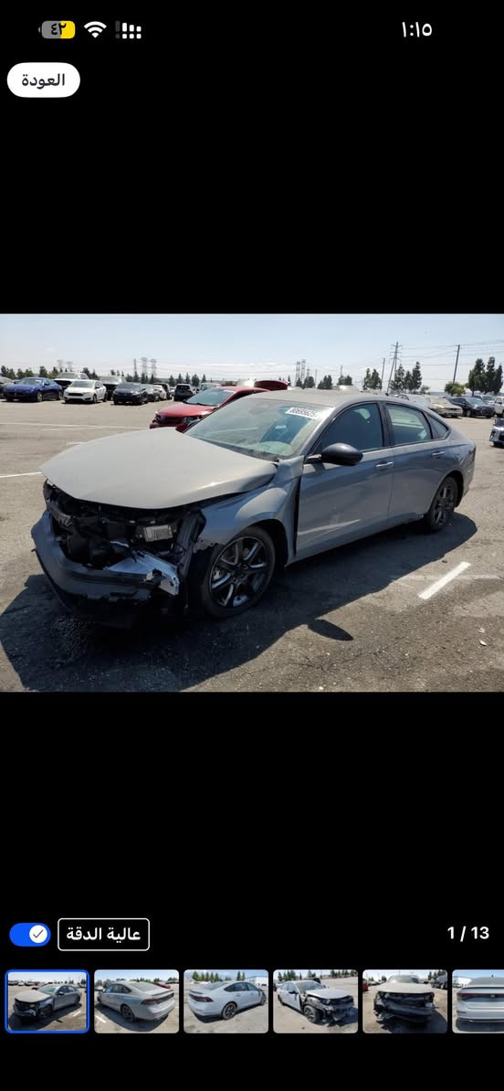 هوندا اكورد للبيع موديل 2025 sport L ماشية ٨ آلاف حاليا بميناء ام قصر *********** ملاحظة الجامرلغ واللايتات بداخلها مع الدعامية والعطر
