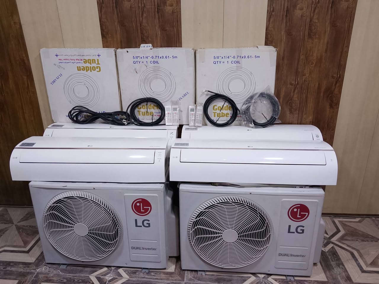 سبالت عدد 4 جداري ثنين طن نوع الجي انفيرتر تحكم انبيريه قتصادي يشتغل على المولد ستعمال موسم فقط على وضع الشركه مكفولات كفاله عامه من اي تصليح غاز شركه ماطور بلادي كاملات مع كل ملحقاته ضمان 10 ايام سعر الواحد700 نهائي  المكان غزاليه نهاية شارع المركز اتصل او وتساب ***********
