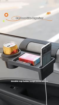 حامل جانبي ٣×١ • حامل كوب وموبايل • بلاستيك ABS