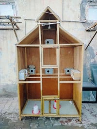 قفص للبيع خشب  الطول 2متر  العمق 60سانتيم  العرض 120سانتيم  السعر 75وب...