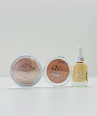 كريم أساس سيروم • بودرة مطفأة 12 ساعة • هايلايتر