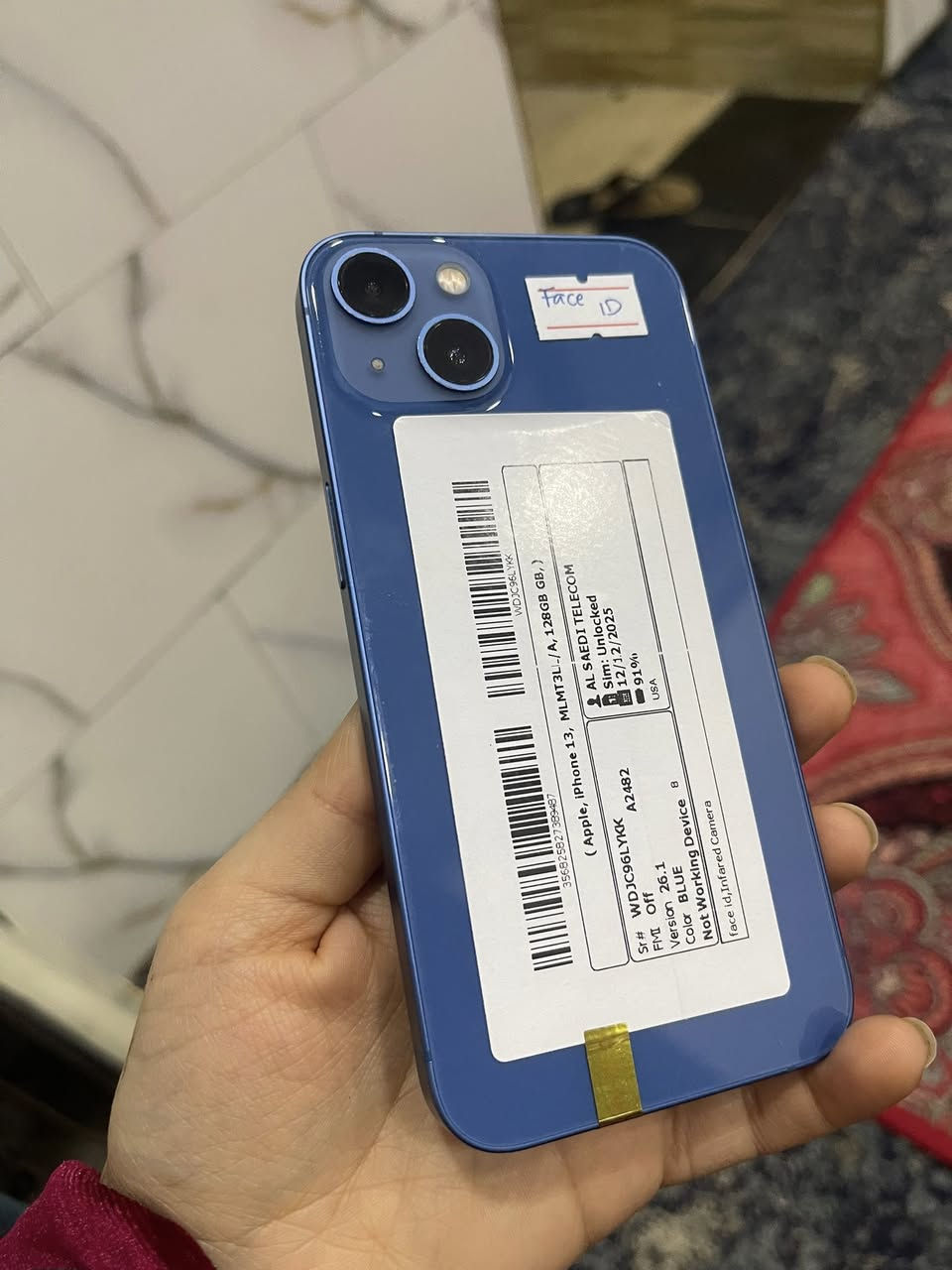 13 عادي كله شغال مكفول من كلشي مامبدل شي فقط فيس ايدي واكف ذكرته 128 وبطاريته 91 تاخذه عله ضمان مابي ايشي مكاني بغداد بلديات السعر 360 بي مجال بسيط شراي يتصل او وتساب ***********
