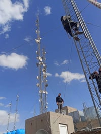 تم فتح برج 45 متر رباعي 07833440766 متوفر حديد ابو ال 35 وبال 45 توصيل...