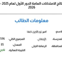 مبروك • نجاح الطلبة • أمنية فراس القيسي