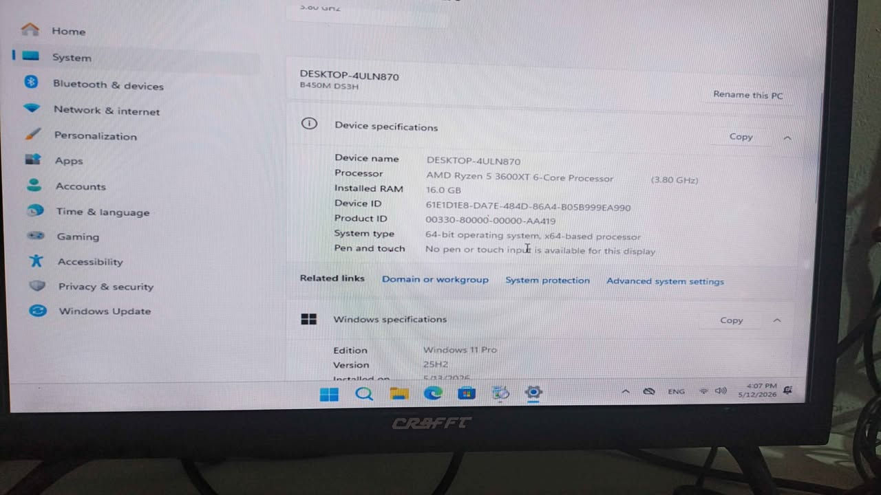 تجميعة للبيع مواصفات مرتبة وحلوة وتشغل أغلب الألعاب 
R5 3600xt
B450 gigabyte
Ram 16g 3200
512 ssd nvme lexar
Ps 550w
GPU 1650 4g
مبرد مائي 240mm مروحتين
Case fantec 
الملحقات مع التجميعه شاشة crafft 60hz حجم 24
ماوس مع كيبورد كيمنك وماوس باد RGB 
و ups 850 وياه تشد تلعب كاملة 
مكاني نجف وتوصيل موجود أن شاء الله وهذا رقمي 
***********
بس ملاحظة جامة الكيس مكسورة فقط هذا الشي بيه النجف, العراق
