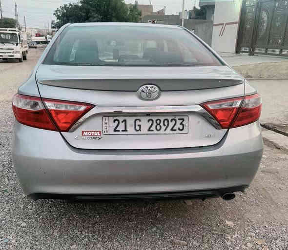 كامري 2016 وارد امريكي 
للون سلفر رصاصي 
مواصفات SE
رقم سليمانية سنوية جديد لحد2030
بيها كوبون بانزين
محرك كير شرط 
فحص صونار موجود بصورة 
بيها قطعتين صبغ وقطعة بلادي 
السعر145وبيها مجال بسيط
مكان طوز خورماتو
***********
*********** طوز
