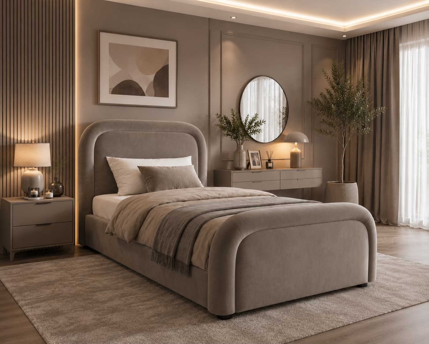 ️✨ سرير نفر مودرن ✨🛏️ أناقة عصرية ولمسات راقية تضيف لغرفتك مظهراً مميزاً وراحة استثنائية. ✔️ شغل درجة أولى ✔️ قماش خاولي فاخر ✔️ هيكل متين وعمر استخدام طويل ✔️ جميع الألوان متوفرة ✔️ تصميم مودرن يناسب مختلف الديكورات 📍 العنوان: الأعظمية - ساحة عنتر 📞 للحجز والاستفسار: *********** الصافي للأثاث… جودة تثق بها وأناقة تستحقها
