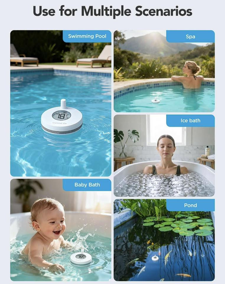 GoveeLife WiFi Pool Thermometer P1 Wireless App Easy Read, Smart Digital Floating Pool Thermometer with IPX7 Waterproof, Notification Alert, Water Temperature Monitor for Swimming, Pond, Bath, SPA


**إذا كنت صاحب هذا الإعلان وتريد حذفه لأي سبب، رجاءا أرسل رسالة إلى الدعم الفني**