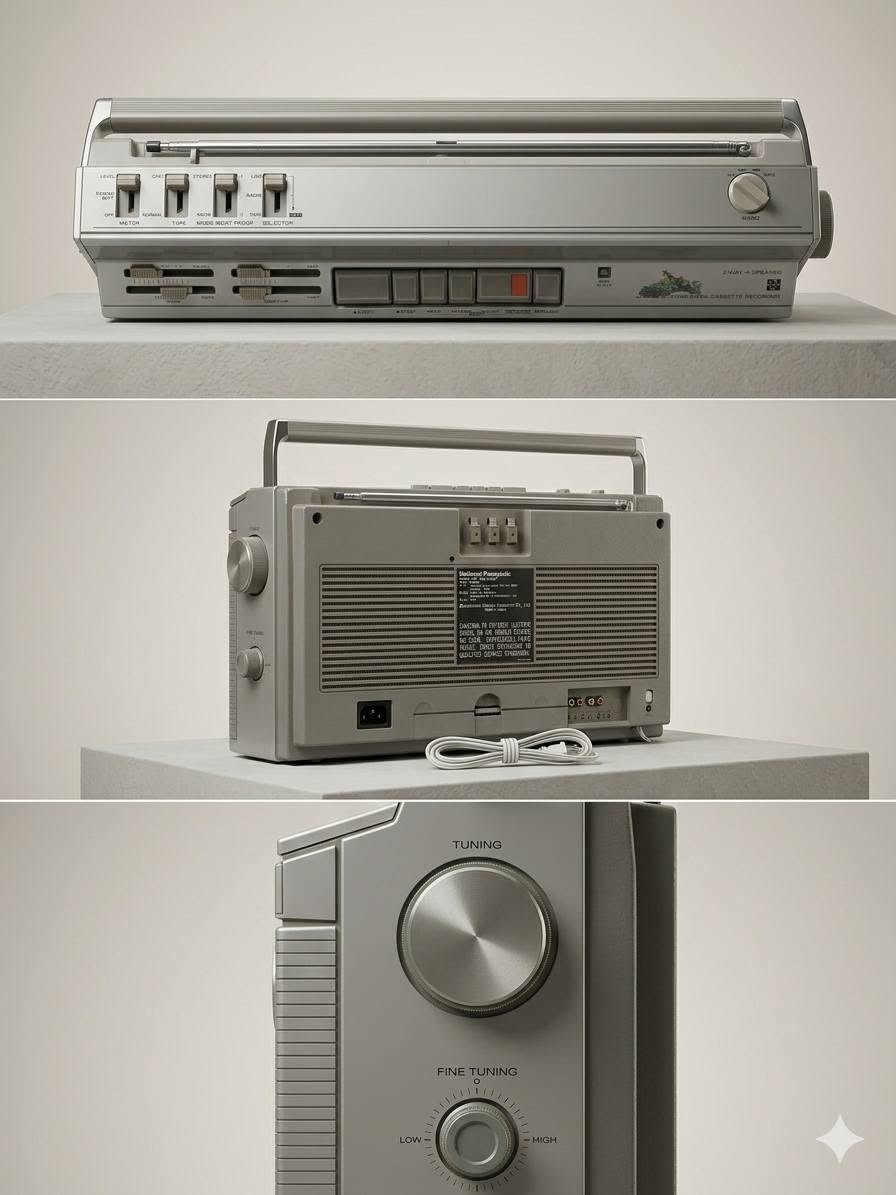 لمحبي "الزمن الجميل".. أيقونة الـ Vintage من National Panasonic ( لا يعمل ).

​لكل من يبحث عن لمسة فريدة تعيد لزوايا منزلك أو مكتبك هيبة الماضي وفخامة السبعينات، نوفر لكم اليوم تحفة كلاسيكية نادرة: راديو كاسيت ناشيونال باناسونيك (National Panasonic)، موديل RX-5300F.

​هذا الجهاز هو قطعة فنية تحكي قصة عصر ذهبي في التكنولوجيا، بتصميمه الذي صمد أمام اختبار الزمن.

​مواصفات القطعة:
​الماركة: ناشيونال باناسونيك (National Panasonic).
​الموديل: RX-5300F (صناعة يابانية - Made in Japan) وارد الخارج.

​الحالة: القطعة تُعرض كتحفة ديكورية (لا يعمل)، وهي بحالتها الأصلية تماماً.

​القيمة الفنية:
هذه القطعة مثالية جداً لهواة جمع الـ "Vintage" والمصورين، ولمن يخطط لتصميم ركن كلاسيكي يجمع بين الأناقة والدفء التاريخي. هي قطعة تجذب الأنظار وتخلق حواراً فنياً بمجرد وجودها في المكان، وقد تم الحفاظ عليها كما هي لتعكس قيمتها التاريخية.

​#NationalPanasonic #RX5300F #انتيكات #راديو_قديم #تحف #ديكور_كلاسيك #تراث #صناعة_يابانية #VintageRadio #ClassicAudio


**إذا كنت صاحب هذا الإعلان وتريد حذفه لأي سبب، رجاءا أرسل رسالة إلى الدعم الفني**