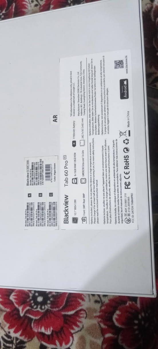 السلام عليكم ايباد تاب 60برو للبيع ايباد جديد بمعنى الكلمة مستعمل فقط 4اشهر جنت ادرس بي بس اشتريت لابتوب وبعد مااحتاجة ايباد ابد ماكان تصليح بطارية 7700 يعني تتونس بي ومو ذاك الاستخدام استخدمى يعني باليوم استخدمة 3ساعات  وبس جديد كلش غراضة كاملة شاحنة وسماعة والماوس والكيبورد مامستخدمات بس الشاحنة اشحن بيه الباقي كله مامستخدم سعر علق عنوان بغداد الشعلة للاتصال ***********
