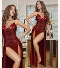 فستان ديسكو • مبطن اسفنج • فري سايز ٥٠-٨٥ك