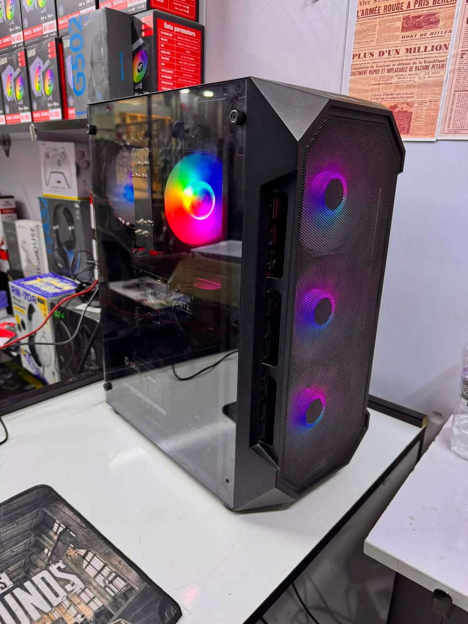 تحية طيبة شبابنا وحبايبنا 
تجميعة اقتصادية مرتبة اداء وحراره وضمان شهر 
R5 3500X
B450 ASROCK 
RAM 16 2666 
GTX1660 MSI 6GB 
M.2 128-HDD500
CPU COOLER RGB 
CASE 4FAN 
P.S550W+80PLUS 
السعر ٥٤٠ الف شامل التوصيل سعر نهائي
عنوان المكتب واسط كوت المشروع 
مركز محمد صدقي التقني للحاسبات 
***********
