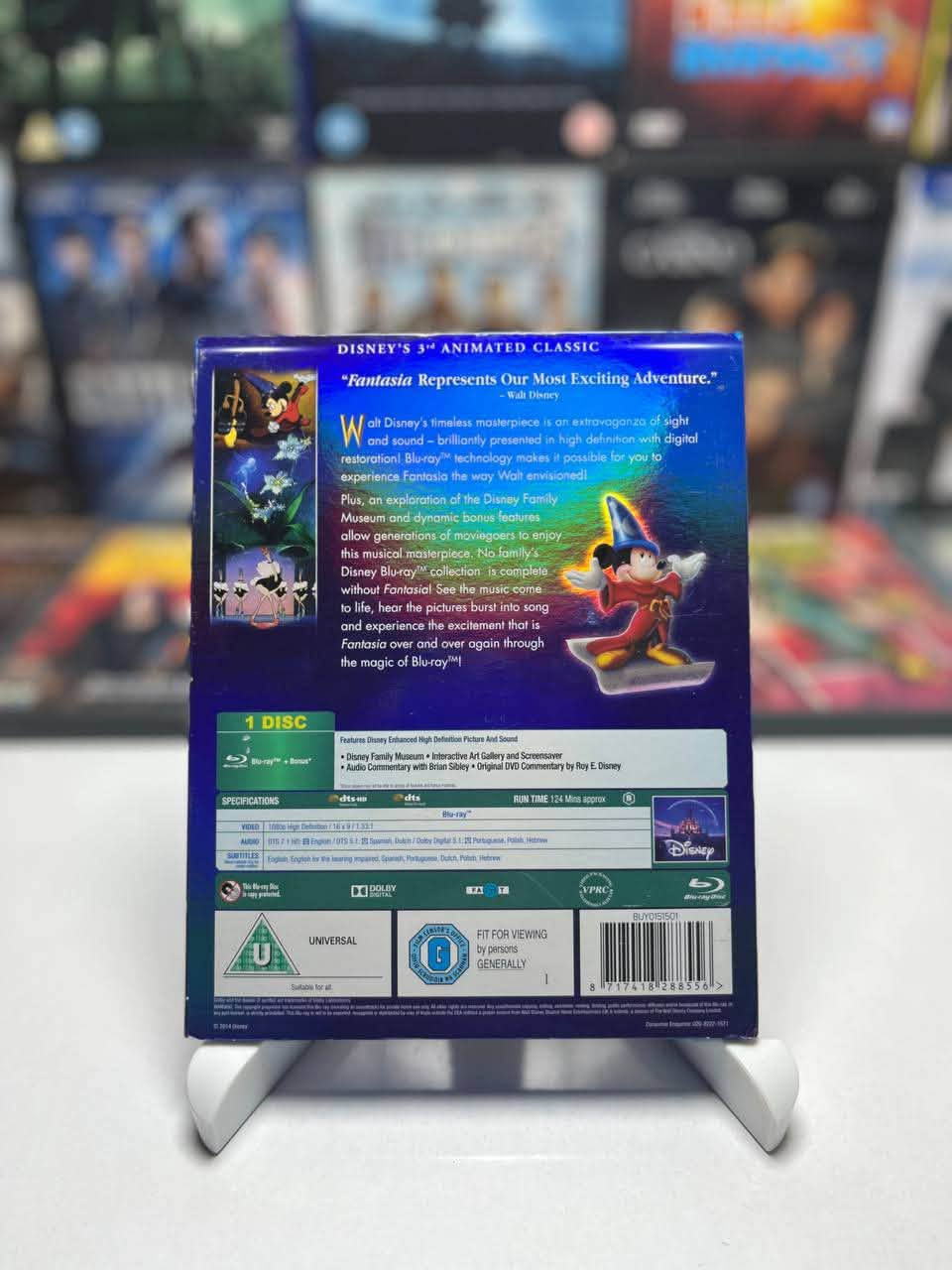 فلم FANTASIA دزني
قرص بلوراي نسخة خاصة وية غلاف خارجي 
السعر8,000
للطلب مراسلة الصفحة او واتساب على الرقم
***********
