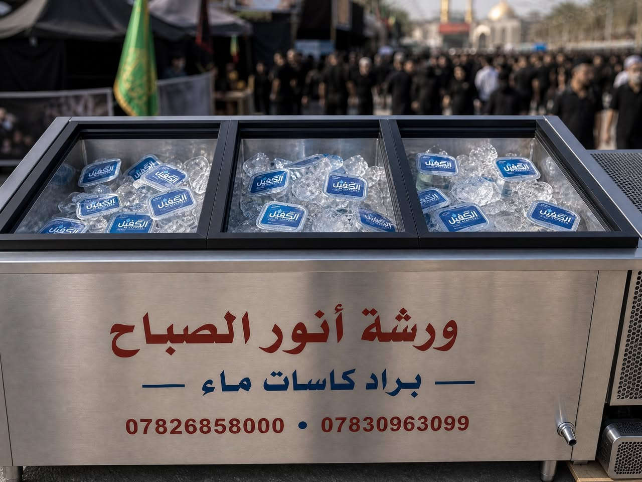 وداعـــــــــــــــــــــــــاً للـــثلـــج حتى تبرد كاسات الماء!! 🤨
بعد مايحتاج تشيل هم الثلج حتى تبرد الكاسات لان ورشة انور الصباح للستانلس ستيل لكتلك الحل!🫡

🖤 خدمتكم شرف لنا.. وتسهيلها واجبنا 🖤
الـــى أصحـــاب المــــواكب , الحسينيات والهيئـــات الخدميــــــة، تعلن ورشة أنوار الصباح للستانلس ستيل عن إطلاق التصميم المطور لبراد الخدمة المعتمد.

الهيكل: مصنوع بالكامل من الستانلس ستيل الغذائي المعتمد (304) المقاوم للصدأ والتآكل لضمان نقاء المياه.

الأبواب: زجاجية منزلقة بإطار من الألمنيوم المتين لسهولة وحرية الحركة أثناء ذروة الخدمة.

ملاحظة: الصورة المرفقه هي صور تقريبية للبراد 

شغلنا بإتقان وجودة عالية.. لأن خدمة أبا عبدالله الحسين (ع) تستاهل الأفضل.

الموقع: كربلاء المقدسة - الحي الصناعي - قرب الراية
للتواصل والطلب عبر الواتساب:
*********** - ***********
سارعوا بالحجز لأن الطلب يزيد بقرب الموسم.. والله يتقبل أعمالكم

ميزات

