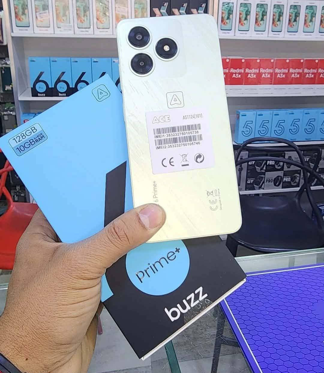 ACE buzz 6 prime+ plus smartphone 
_هاتف "+ Ace Buzz 6 prime plus المطلوب بكثرة من الزبائن  ، أداء جيد  ، وتصميم أنيق  ، يحتوي على كامل آكسيسوارته و فيه عام ضمان ، بسعر أرض ???????????? ...
_ وبمواصفات جيدة، ⚡ كالتالي : ........ ???????? 

_La Ram : (4+6) 10GB
_La mémoire : 128 GB 
_La Battrie : 5000 mAh + fast charge 10w 
_Procésseur : unisoc T603 
_ Caméra : 8 mp 
_ Écran : IPS HD+ , 6,6 pouces

_ La Livraison disponible , pour tous les wilayas تاملوكة, عين مخلوف


**إذا كنت صاحب هذا الإعلان وتريد حذفه لأي سبب، رجاءا أرسل رسالة إلى الدعم الفني**