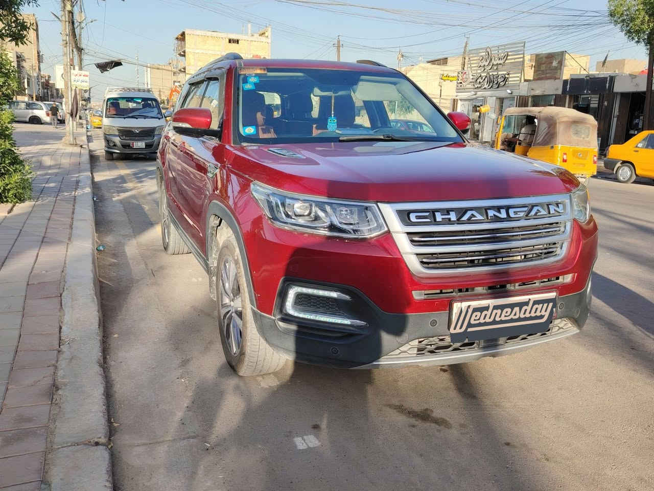 🔥 للبيع شانجان CS95 موديل 2019  الفول 🔥
💰 السعر: 20 مليون دينار عراقي 

🚘 Changan CS95 2019
📍 بغداد – حي الأمين
📄 مرقم بغداد الإنكليزي الجديد
✅ السيارة باسمي - مشروع وطني – تحويل ثاني يوم
 
📆 السنوية جديدة لحد 2031
📆 الهزة جديدة باقي بيها سنة
📆 سونار جديد يم سونار المندلاوي 

✨ المواصفات والتجهيزات:
▪️ محرك 2.0 Turbo اقتصادي وقوي
▪️ سحب أمامي (Two Wheel)
▪️ ماشية 80 ألف كم فقط قابب للزيادة 
▪️ 7 راكب
▪️ بانوراما (فتحة سقف)
▪️ شاشة تابلت ضخمة
▪️ كامرة خلفية
▪️ جنطة كهربائية
▪️ دخول ذكي + بصمة تشغيل وأبواب
▪️ تشغيل عن بعد
▪️ هاند بريك كهربائي
▪️ أوتو بريك
▪️ كراسي كهربائية
▪️ تحكم ستيرن جهتين
▪️ حساسات أمامية وخلفية
▪️ سونار حديث
▪️ إنارة محيطية LED داخلية فخمة
▪️ تبريد 3 قطعة ثلج ❄️
▪️ إيرباكات موجودة
▪️ مرايا شفط تفتح وتنسد تلقائي ويا التشغيل والإطفاء

⚙️ أنظمة القيادة:
✅ Eco
✅ Normal
✅ Sport
✅ Snow

📋 ملاحظات السيارة:
▪️ ضربة خفيفة بالجاملغ الأمامي وتم صبغه كلير
▪️ شخط بباب السائق وتم صبغه كلير
▪️ باب خلف السائق مصبوغ كلير

🚗   السيارة كاملة مكملة، محرك وكير خير من الله، استخدام مرتب ونظيف جدا.

   التواصل عبر الواتساب : ***********
