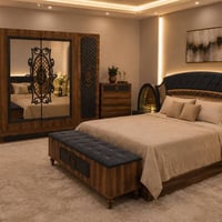غرفه نوم تركية • ١٠ قطع • سرير مخزن
