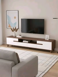 ميز تلفاز حجم كبير ، خشب MDF سمك 13 ملم   📐 القياسات : العمق 30 سم * ا...