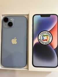 ايفون 14 العادي ماستر شرق اوسط ذاكرة 128 بطارية 99 بعدة بلضمان للتاسع ...