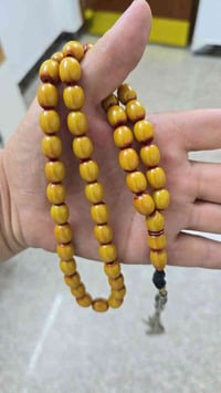 مسباح ٣٣خرزة • طلاء فضة • تركي قديم