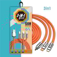 كيبل ثلاثي • ١٢٠واط • شحن سريع